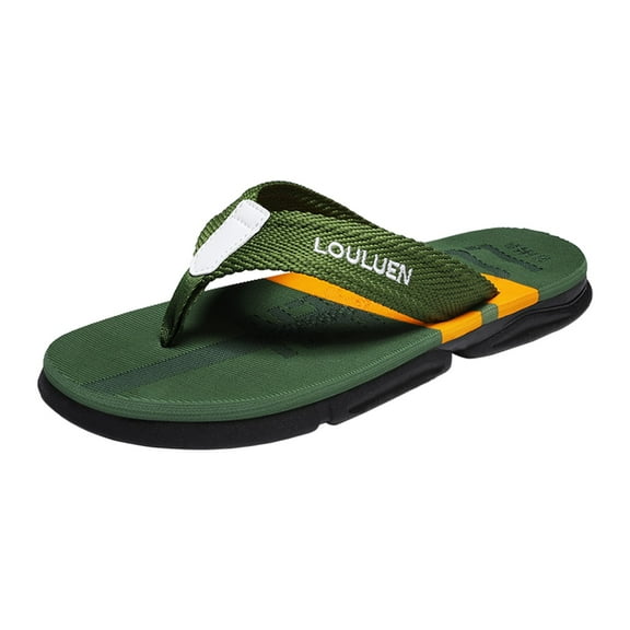 adviicd Running Shoes Flip Flops Men Mens Thong Sandals Indoor and Outdoor Beach Flip Flop Green 6.5