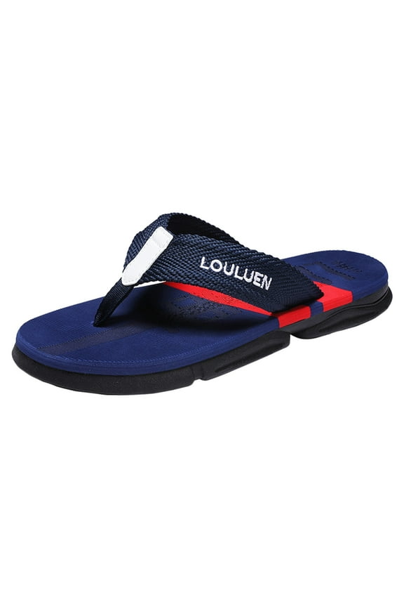 Running Shoes For Men Mens Flip Flops Men Casual Slippers Beach Flip Flops Outdoor Fashion Sandals Shoes Dark Blue 9