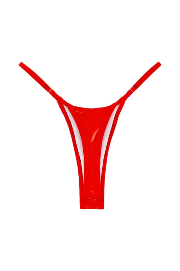 Womens Swim Bottoms Womens Bikini Bottoms Low Waisted Bathing Swimsuit Shorts Cheeky Swim Briefs (Red,L)