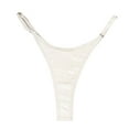 thumbnail image 1 of adviicd Sexy Solid Color Women's Bikini Bottom - 2024 Cheeky Triangle & Thong Swimwear High Cut Brazilian Beach Panties White, S, 1 of 3
