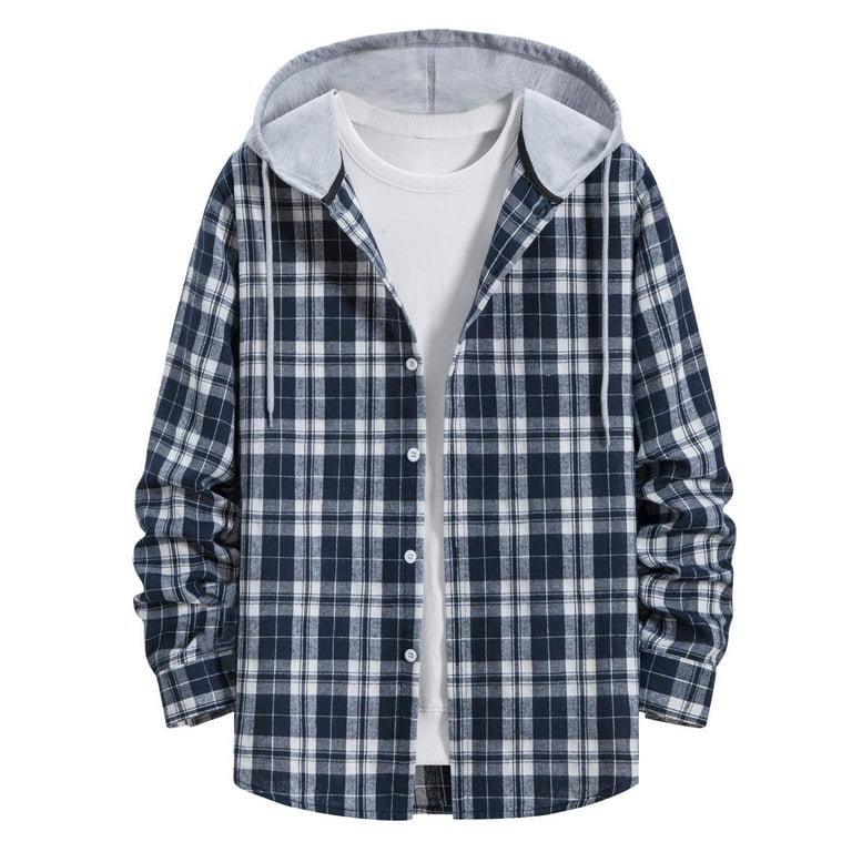 Men's camp night berber discount lined hooded flannel shirt jacket