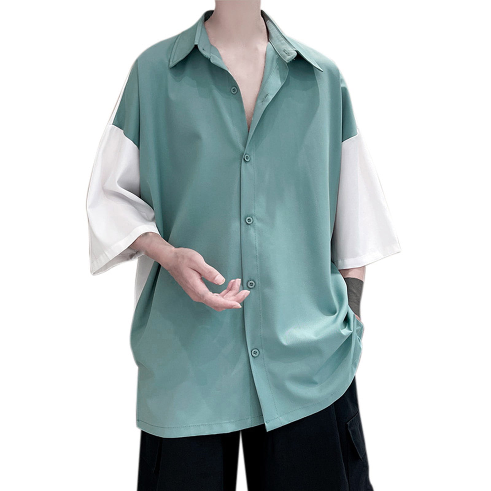 adviicd Shirts for Men Short Sleeve Shirts Casual Button Down Shirts ...