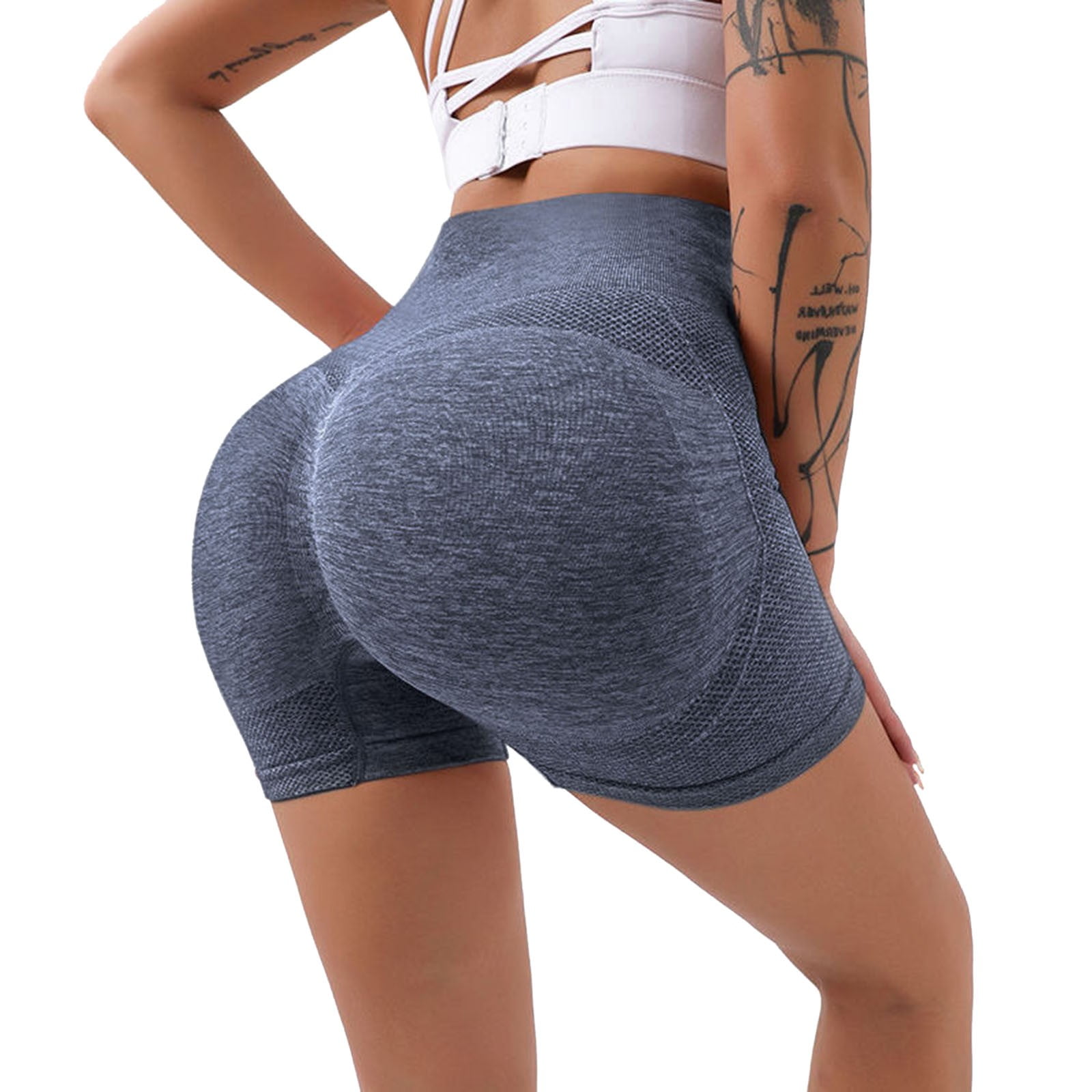 adviicd Short Pants For Women Plus Size Yoga Pants For Women Women Yoga  High Waist Leggings Summer Tight Solid Color Fitness Shorts Summer Workout