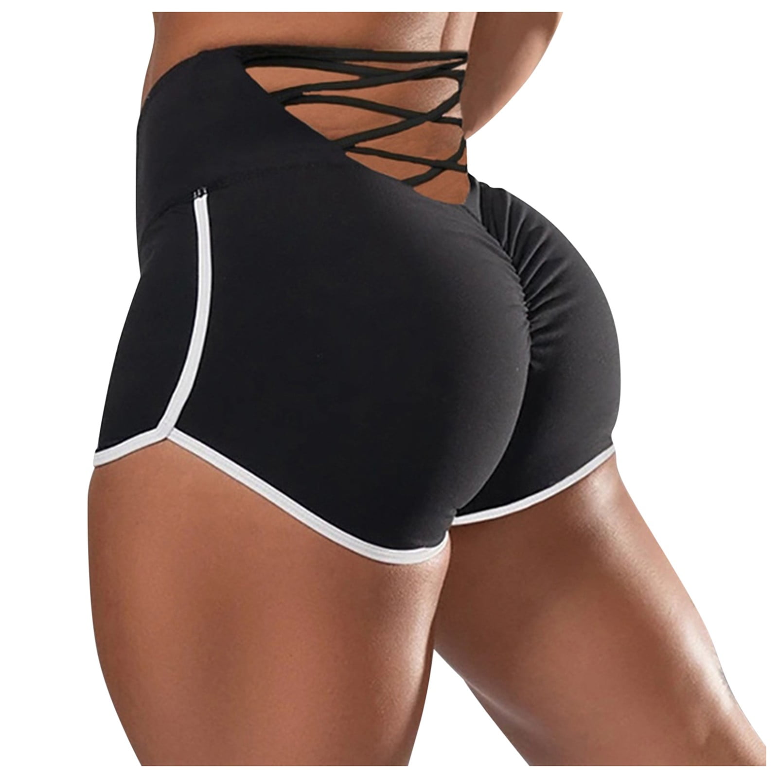 Black Friday Deals 2022 TIMIFIS Yoga Pants Workout Shorts Womens Women Plus  Size Basic Slip Bike Shorts Workout Leggings Yoga Shorts Pants 