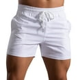 thumbnail image 1 of adviicd Short Shorts for Men Mens Shorts Casual Running with Zipper Pockets and Elastic Waist Drawstring Workout Gym Cotton Shorts Cotton Shorts Men, 1 of 5