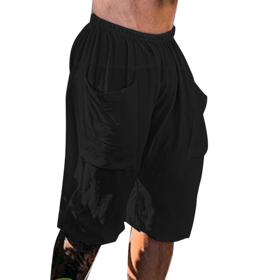 adviicd Shorts For Men S Board Shorts Men Summer Solid Color Casual Shorts Loose Elastic Waist Pocket Cotton Linen Beach Pants