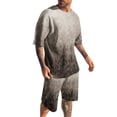 thumbnail image 1 of adviicd Shorts For Mens 6 Button Suits for Men Men Spring Summer Set Fashion Beach Print Short Sleeve Shirts Short Set 2 Piece Top, 1 of 4