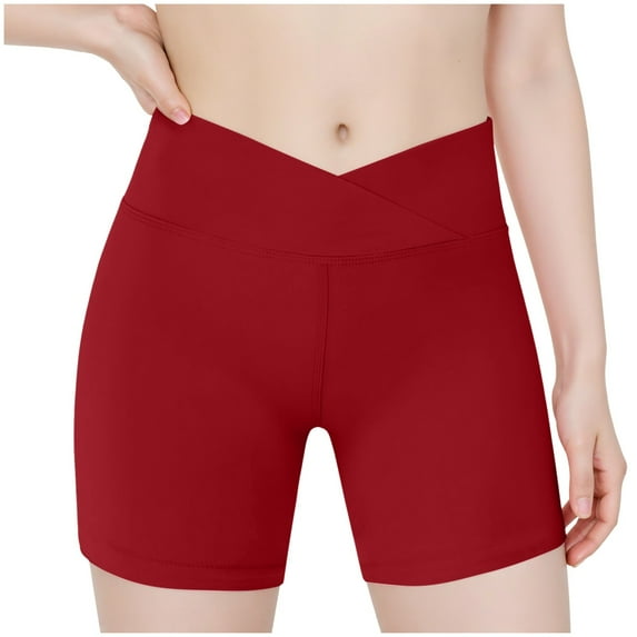 adviicd Shorts for Girls Girls Dance Shorts,Bike Short Breathable and Safety (Red,4-5 Years)