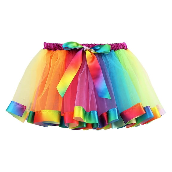 adviicd Skirt for Kids Tutu Skirt Dress up for Girls Purple Polka Dot Tulle Skirt for Birthday Party, Spring Easter Princess Party, Ballet Dance (Yellow,2-4 Years)