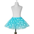thumbnail image 1 of adviicd Skirts for Kids Girls' Polka Dot Tutu Glitter Ballet Triple Layer Tulle Dance Skirt (Light blue,One Size), 1 of 2