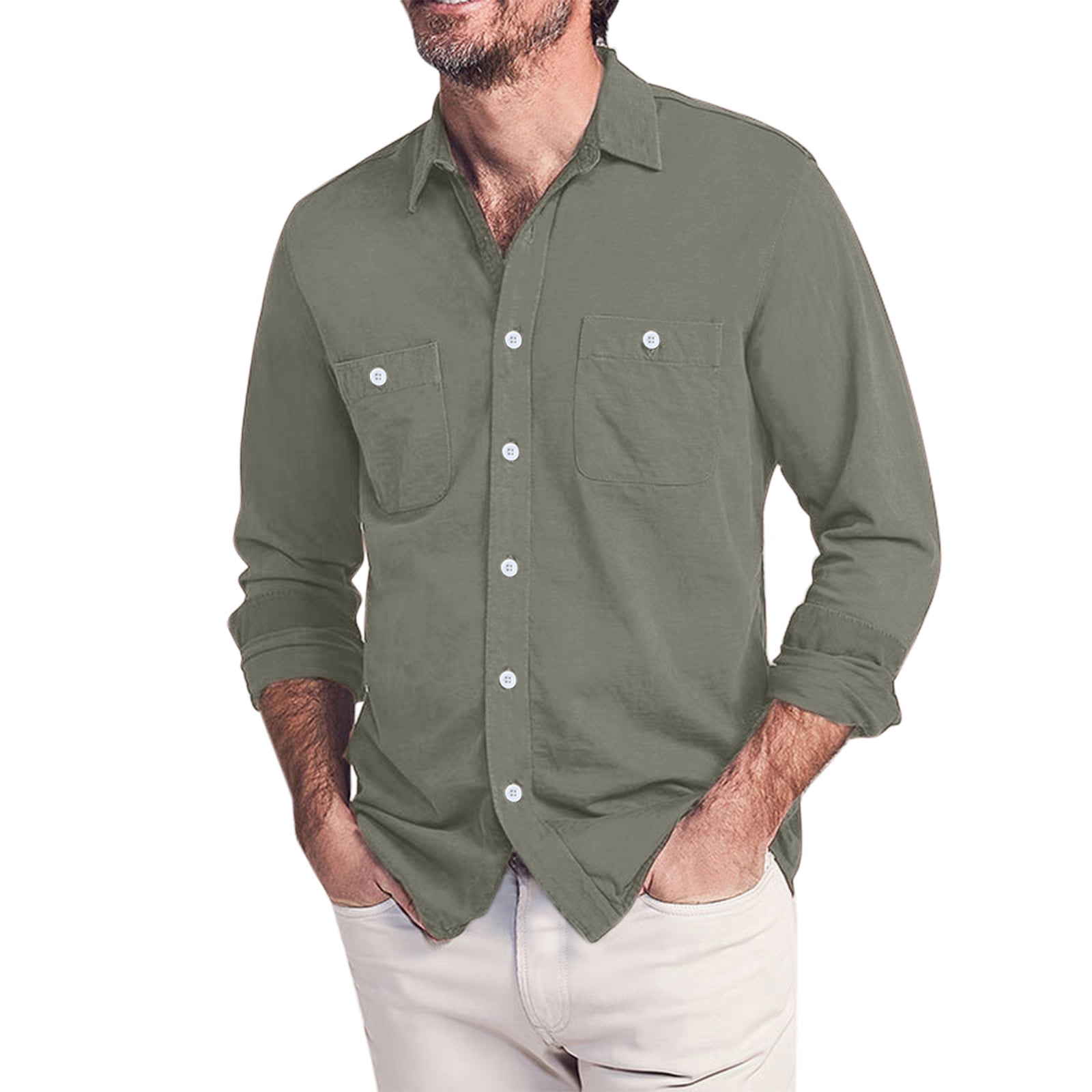 adviicd Long Sleeve Polo Shirts For Men Men's Fashion Summer