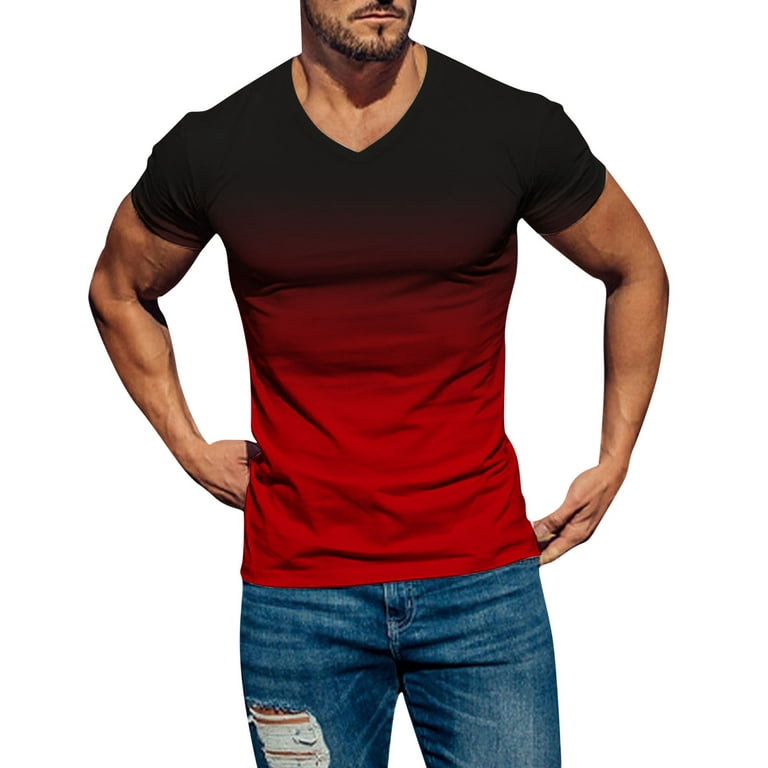 adviicd Habit Shirts for Men Casual Tee Men's Big Male Casual T-Shirt 