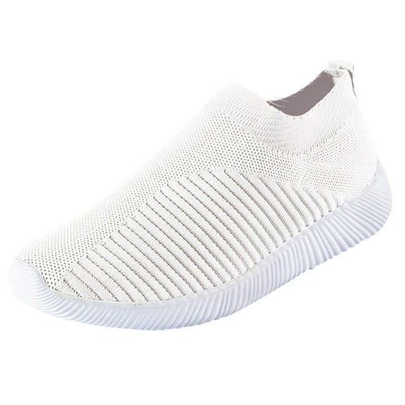adviicd Slip Resistant Shoes For Women Womens Shoes Sneakers Women Shoes Flat Outdoor Casual Leisure Sport Running Breathable Shoes Women's White 7.5