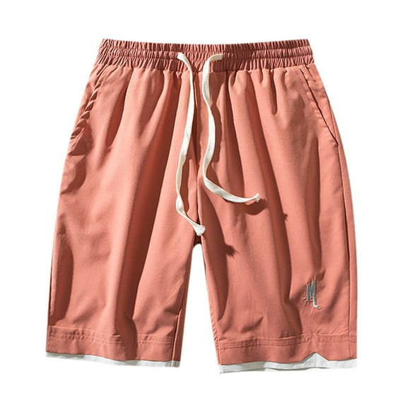 adviicd Slip Shorts Mens Shorts Casual Adjustable Drawstring Elastic Waist Slim Shorts Cotton Shorts Men
