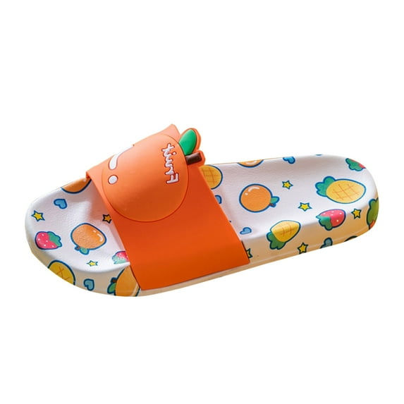 adviicd Slippers Girls Kids Cloud Slides Boys Girls Shower Slippers Slip on Slide Sandals Non-slip Summer Beach Pool Shoes (Orange,13.5)