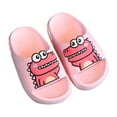 thumbnail image 1 of adviicd Slippers for Toddler Girls Kids Cloud Slides Girls & Boys Flip Flops Slip On Beach Sandals Youth Pool Shower Shoes Summer Slippers (Red,9), 1 of 9