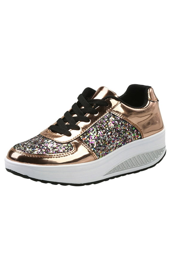 Sneakers For Women Wedges Sport Ladies Shake Sequins Girls Shoes Shoes Women's Fashion Women's Womens Sneakers Wide Width 6.5