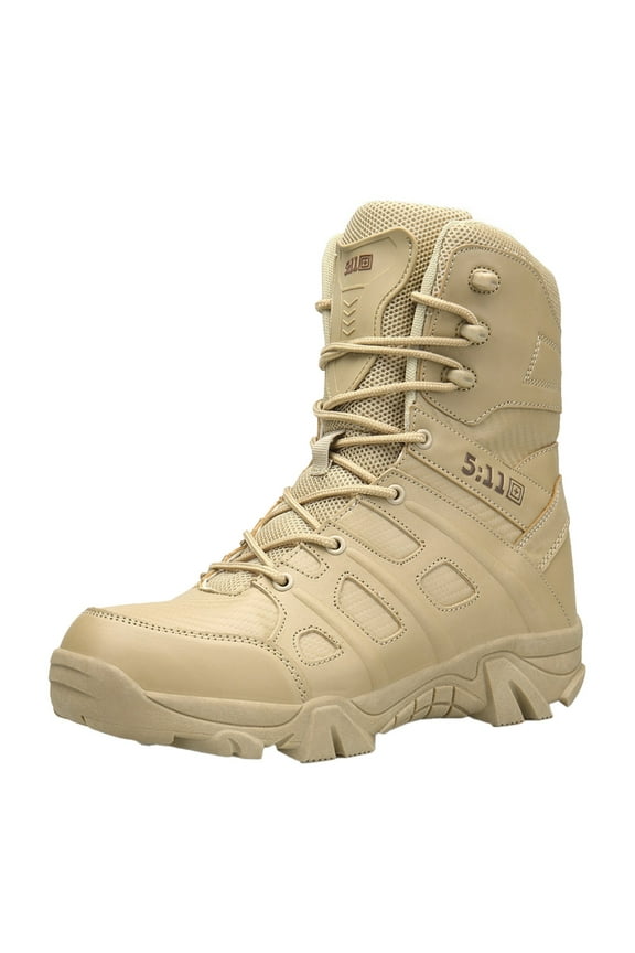 Snow Boots for Men Slip Resistant Men's Snow Boots Insulated Waterproof Rugged Duty Outdoor Winter Boots (A,12)