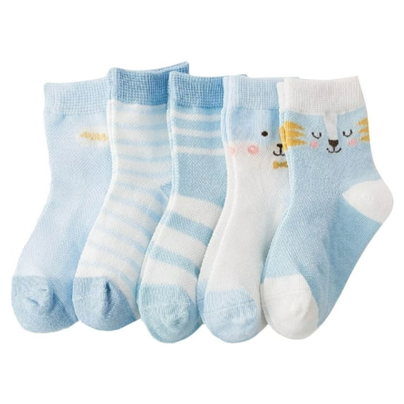 adviicd Socks for Girls Toddler Socks Toddler Socks Boys Girls Ankle Socks with Grip Socks (Blue,1-3 Years)