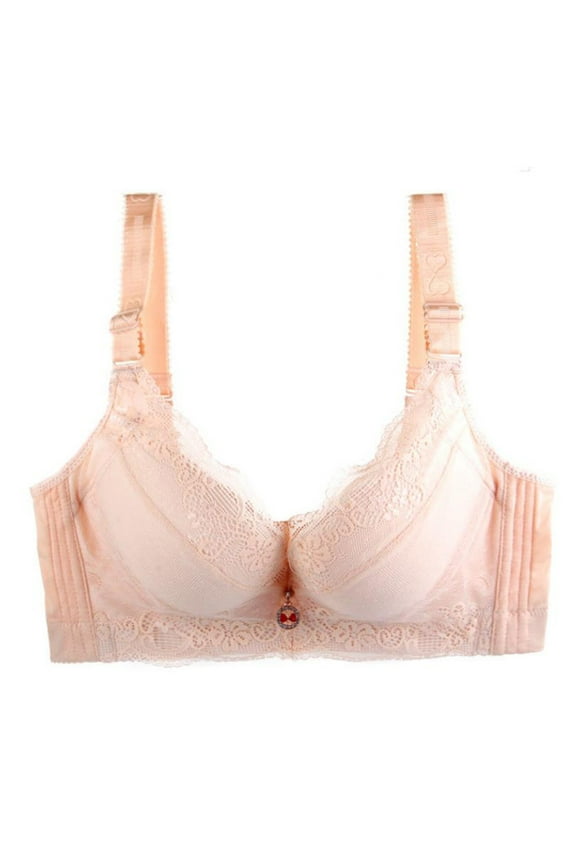 Sticky Bras for Women Women's Retro Chic Full Figure Underwire Bra Beige 46A