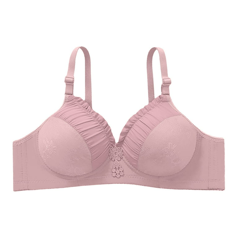 adviicd Strapless Bras for Women Push Up Women's Modern Cotton Unlined  Wireless Bralette Pink Large 