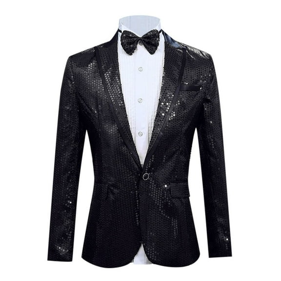 adviicd Suits for Men Mens Floral Tuxedo Jacket Paisley Shawl Lapel Suit Blazer Jacket for Dinner,Prom,Wedding (Black,XL)