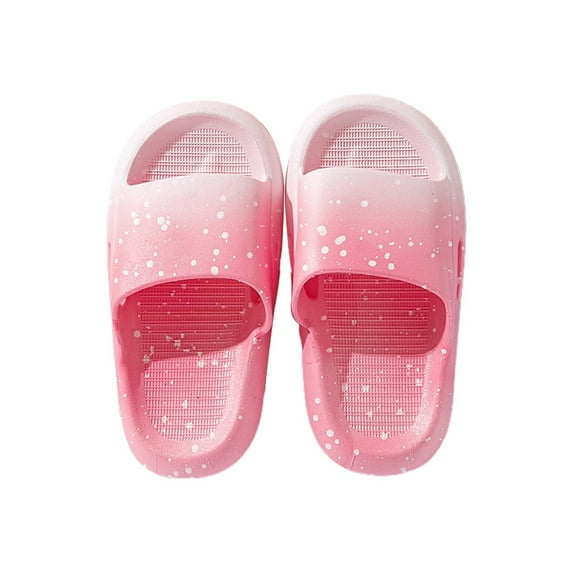 adviicd Summer Children's Slippers Cloud Slides for Kids,Boys Girls Shower Slippers Slip on Sandals,Non-Slip Open Toe Pillow Slippers Sandals,Quick Drying Summer Beach Pool Shoes (Pink,12)