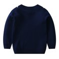 thumbnail image 1 of adviicd Sweater Kids Kids Boys Cable Knit Sweaters Long Sleeve Crewneck Pullover Cute Knitwear Fall Jumper Tops (Dark Blue,2-3 Years), 1 of 7