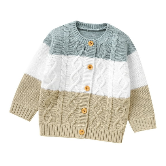 adviicd Sweater for Boys Boys Cardigan Boys' and Toddler Long Sleeve Cardigan Sweaters Boys Uniform Sweater (Sky Blue,6-9 Months)