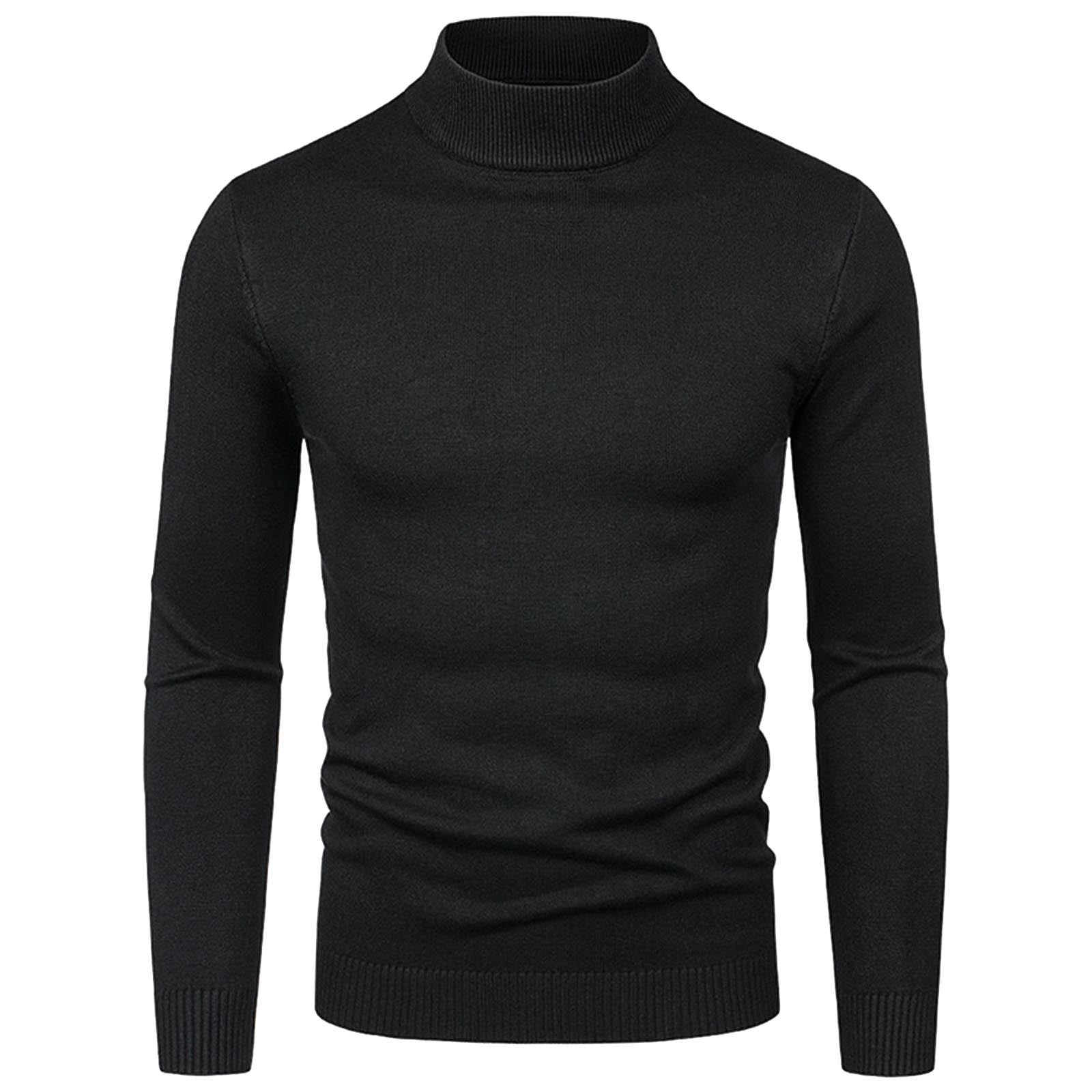 adviicd Sweaters for Men Winter Mens Slim Fit Turtleneck Sweater Long ...