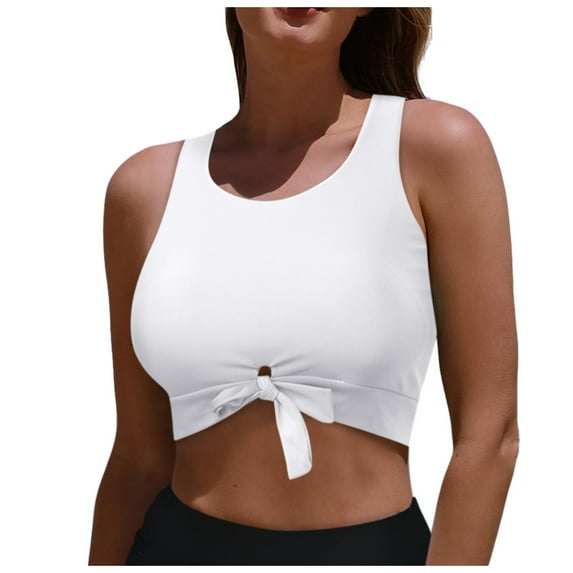 adviicd Swimsuits for Women 2025 Bikini Tops for Women Large Bust Only Push Up Swim Top Bra Swimsuit Tops Padded Bathing Suit Top (White,XXL)