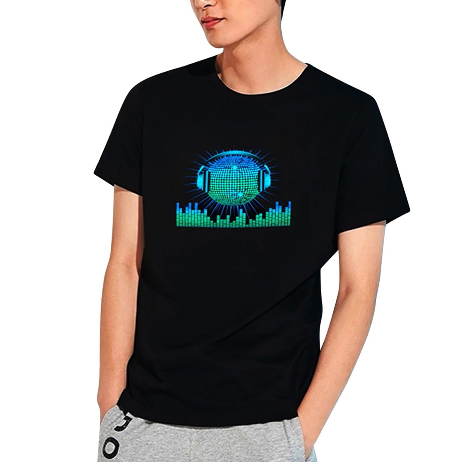 Led light top t shirt