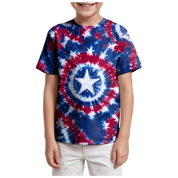 adviicd Toddler Boy Shirts Boys Short Sleeve Shirts Kids Summer Crewneck T-Shirts Casual Tops Tees (Dark Blue,3-4 Years)