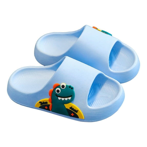 adviicd Toddler Boy Slippers Kids Slides Slipper Anti Slip Open Toe Summer Beach Sandals for Boys Girls Soft and Comfy (Blue,12.5)