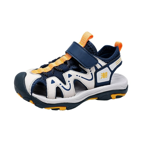 adviicd Toddler Boys Sandals Boys Girls Sport Water Sandals Closed-Toe Outdoor (Dark Blue,11)