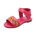 thumbnail image 1 of adviicd Toddler Sandals Girl Toddler Girl Sandals Toddler Girls Sandals Soft Rubber Flat Summer Baby Flower Girl Shoes (Hot Pink,1), 1 of 6