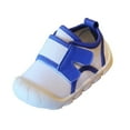 thumbnail image 1 of adviicd Toddler Wide Toe Box Shoes:Boys Barefoot Shoes Non-Slip Zero Drop Little Girls Slip on Sneakers,Baby First Walking Shoes Outdoor Activities (Blue,20-24 Months), 1 of 6