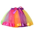 thumbnail image 1 of adviicd Tulle Skirt for Girls Toddler Girls Tutu Skirt Kids Solid Tiered Princess Party Layered Little Tulle Skirts for Girls (Multicolour,7-9 Years), 1 of 2