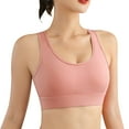 thumbnail image 1 of adviicd Under Outfit Bras for Women Women's Invisibles Comfort Seamless Wireless Skinny Strap Retro Bralette Bra Pink Small, 1 of 5