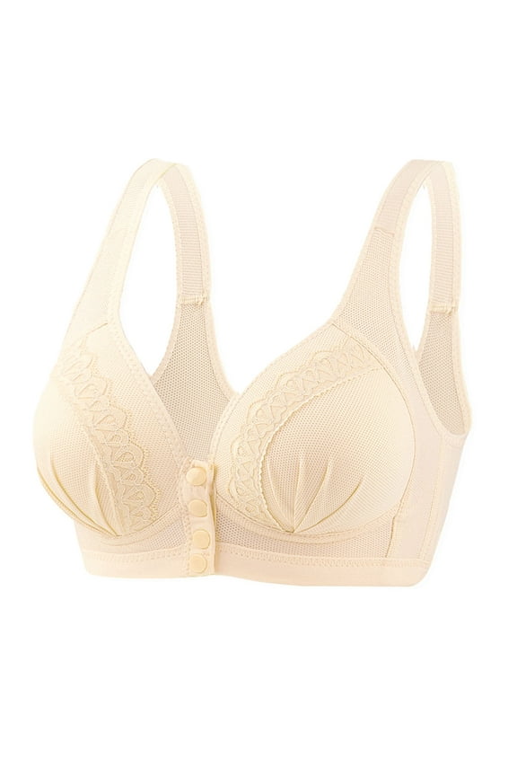 Underoutfit Bras for Women Women's Wireless T-shirt Bra, Moisture-Wicking Convertible Smoothing Bra, Full-coverage Beige 44