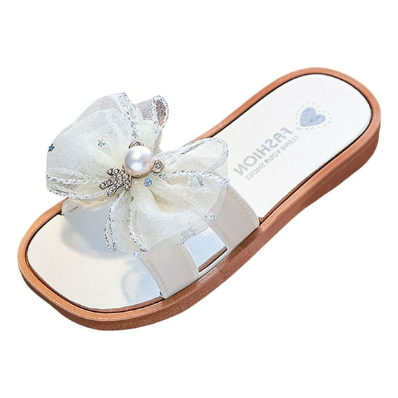 adviicd Unisex-Child Beach Slides Comfort Slide Slippers Slip Resistant Slippers for Indoor Outdoor Water Shoes (White,11.5)