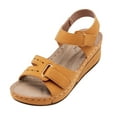 thumbnail image 1 of adviicd Wedge Sandals for Womens Shoes Size 12 Wide Width Sandals Hook And Loop Fastener Strap Wedge Sandals For Shoes Womens Go Walk Sandals, 1 of 5