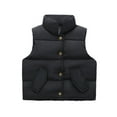 thumbnail image 1 of adviicd Weighted Vest Kids Boys Light Weight Down Vest, Kids Lightweight Sleeveless Jacket, Boys Girls Puffer Down Vest (Black,4-5 Years), 1 of 7
