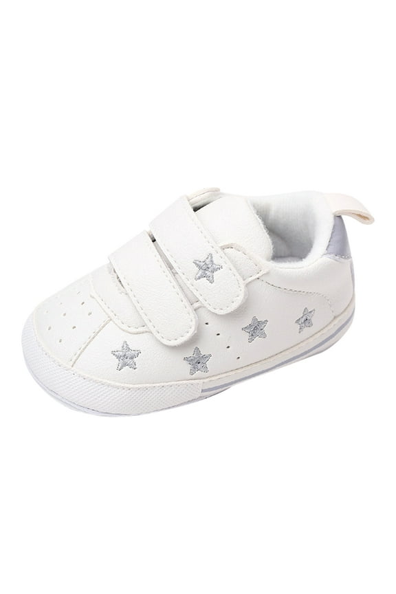 White Baby Shoes Baby Sneakers Boy Baby Boy Girl Shoes Soft Non Slip Sneakers Lightweight Silver 5