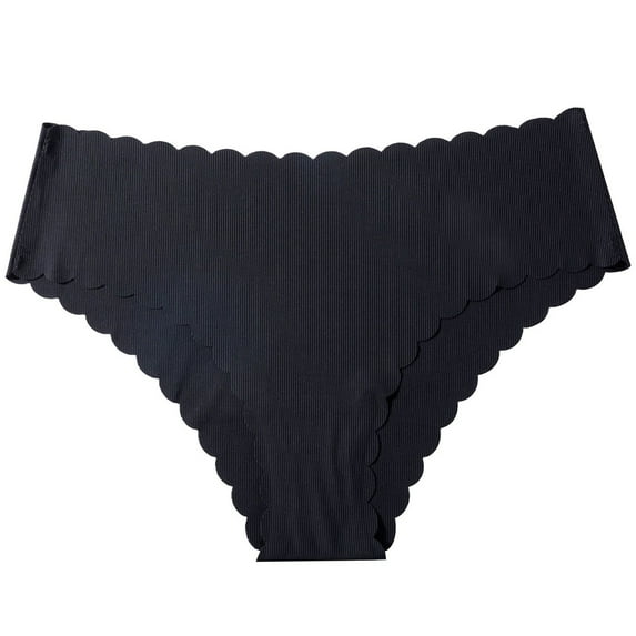 adviicd Women Lingerie Cotton Underwear,Soft Tummy Control Underwear ,Ladies No Muffin Comfy Panties For Womens Black Large