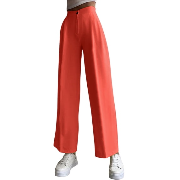 adviicd Women'S Casual Pants With Pockets Womens Casual Outfits Women's Stretch Legend Wash Pants - Boyfriend Orange XL