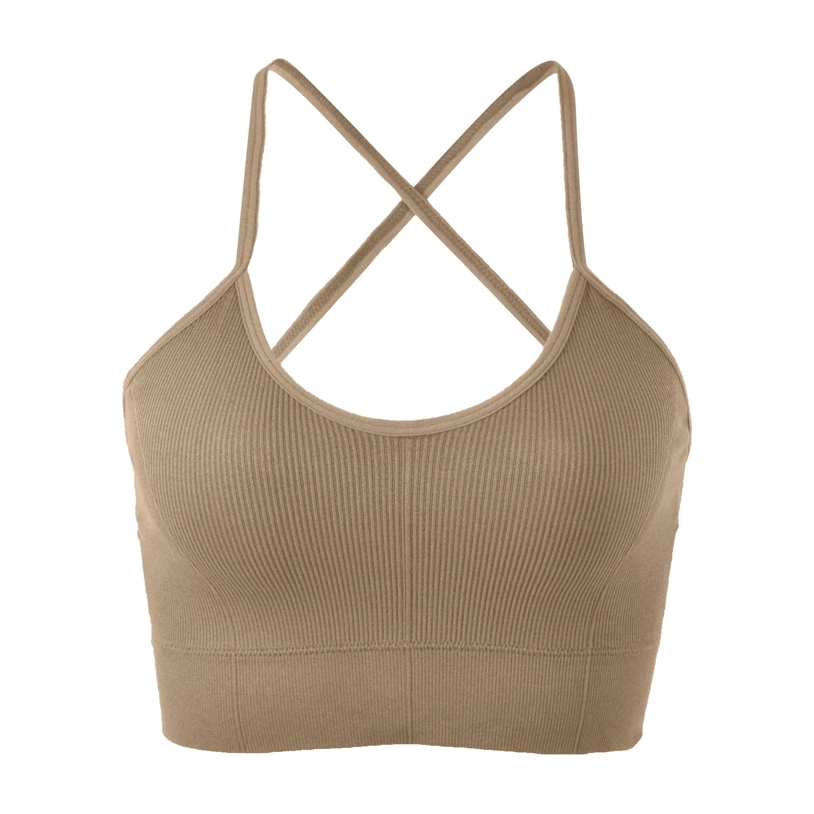 Women's Sports Bras Full Coverage Wireless Hollow Out Yoga Bra Lightly  Lined Hides Back Fat Beauty Back Breathable Underwear Cute Summer Tops for  Women (A01-Beige,S) at  Women's Clothing store