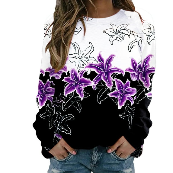 adviicd Women'S Sweatshirts Women's French Terry Crewneck Sweatshirt (Available in Plus Size) Trendy