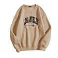 thumbnail image 1 of adviicd Women'S Sweatshirts Women's Oversized Sweatshirt Los Angeles California Crewneck Long Sleeve Casual Loose Pullover Tops Mens Shorts, 1 of 5