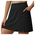 thumbnail image 1 of adviicd Women's 16" Golf Skorts Skirts High Waisted Stretchy Tennis Skirt Athletic Workout Running Black, L, 1 of 6